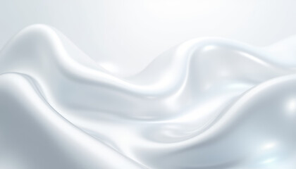 Obraz premium Ethereal White Fabric Flow with Gentle Movement
