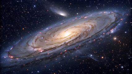 Obraz premium Celestial Symphony, The Enchanting Beauty of Colorful Nebulae and planets in Deep Space In the vast expanse of the universe lies one of nature’s most breathtaking phenomena