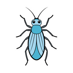 flea beetle vector illustration