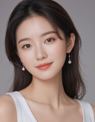 Naklejka premium Ai female model