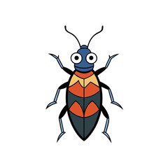 harlequin bug vector illustration