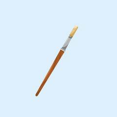 mini stroke paint brush icons, artist items in drawing in flat style, suitable for posters and web icons
