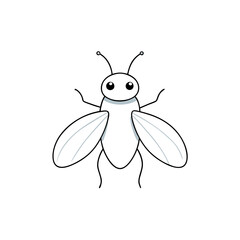 whitefly vector illustration