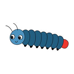 woolly bear caterpillar vector illustration