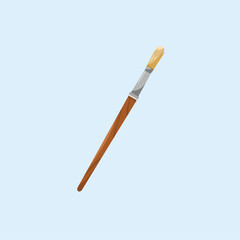 Fototapeta premium long flat paint brush icons, artist items in drawing in flat style, suitable for posters and web icons