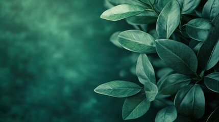 Obraz premium Serene Green: Lush Foliage in Teal Tones