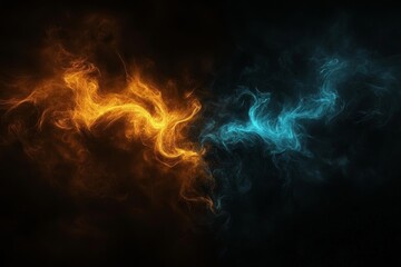 Artistic interpretation of swirling colors set on a dark canvas.