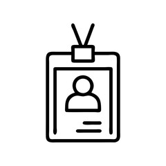 Obraz premium Office badge icon for workplace identification