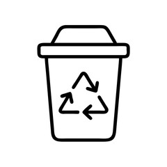 Waste bin icon for office organization