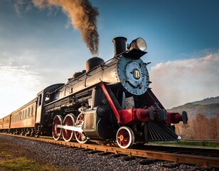 Fototapeta premium Steam Locomotive in Action