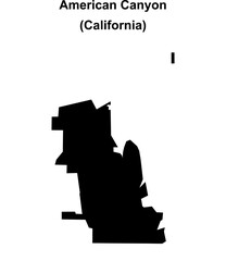 American Canyon (California) blank outline map