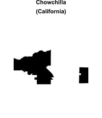 Chowchilla (California) blank outline map
