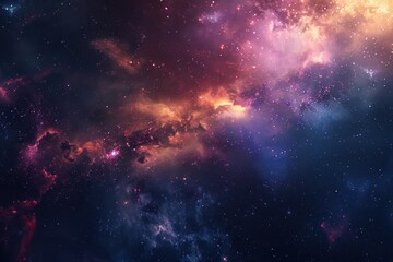 Fototapeta premium Breathtaking Space Spectacle of Glowing Nebulae and Stars