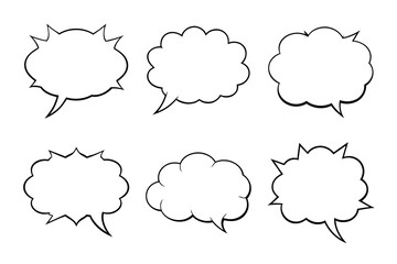 Fototapeta premium set of speech bubbles