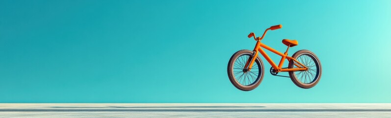 Fototapeta premium Bike that is flying in the air