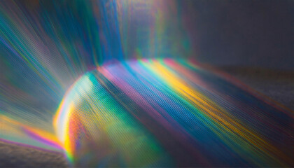 Abstract Retro Holographic Background with Prism Rainbow Light Leaks