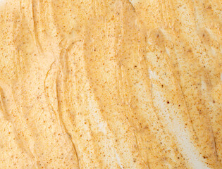 Apricot Scrub Smear Isolated, Body Peeling Cream Sample, Organic Exfoliate Face Mask, Sugar Scrub Smear