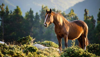 Fototapeta premium Majestic Horse in Nature