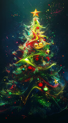 abstract christmas tree