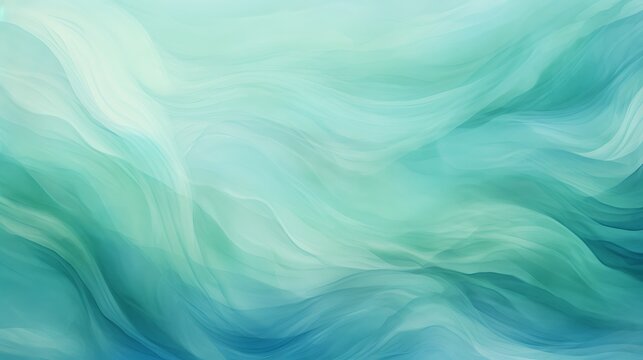 Abstract aquamarine background with wave shapes