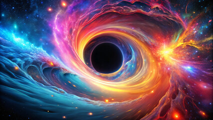 Obraz premium A cosmic explosion, a Big Bang supernova in space.