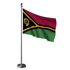 Vanuatu flag 4 isolated, table flag