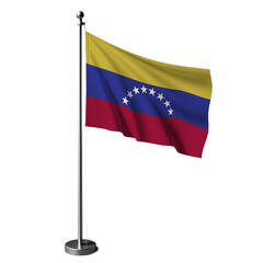 Venezuela flag 4 isolated, table flag