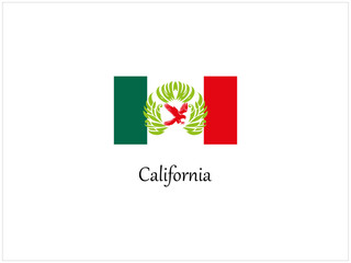 California logo design , vector , icon , illustration which contain a country map identity .