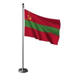 Transnistria flag 4 isolated, table flag