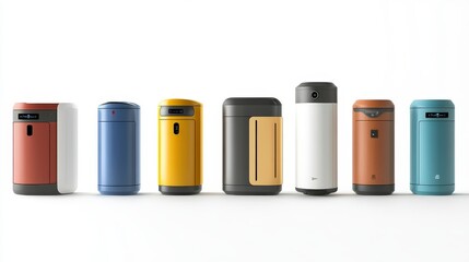 Modern Colorful Waste Recycling Bins Design
