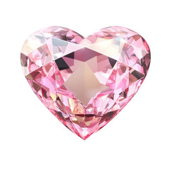 Fototapeta premium A pink diamond shaped like a heart