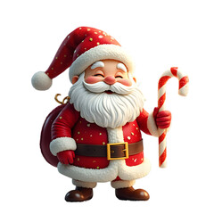 Fototapeta premium Festive Santa Claus Character Celebrating Christmas Winter Wonderland Digital Illustration Joyful Atmosphere Playful Perspective Holiday Spirit