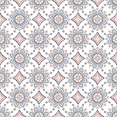 Luxury vector seamless pattern. Ornament, Traditional, Ethnic, Arabic, Turkish, Indian motifs. Great for fabric and textile, wallpaper, packaging design or any desired idea.