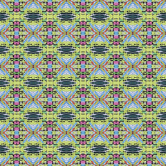 Shibori pattern. Ikat textile. Tie dye print. Green seamless stencil. Moroccan tile. Folk geometric ornament. Japanese shibori pattern. Watercolor batik paint, silk fabric. Ethnic carpet motif