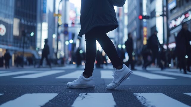 Pedestrian Crossing: A marked section of the road where pedestrians are permitted to cross, designed to ensure safety through signage or traffic signals.

