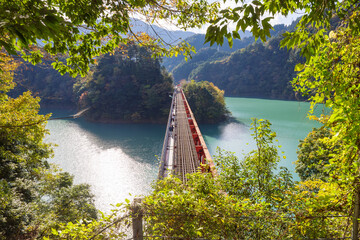 奥大井湖上駅上流側