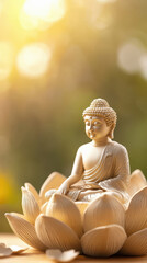 beautiful golden statue of lord buddha