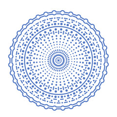 Doodle mandala circle point and line abstract and cute hand draw illustration inspired from road markings, earth that can be use for social media, sticker, wallpaper, e.t.c with aesthetic blue color