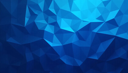 Obraz premium Abstract fragmented polygon background in deep blue metallic tones