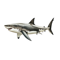 Fototapeta premium A large shark is swimming in the ocean