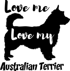 Australian Terrier.svg dog silhouette, dog, dog breeds, logo, vector, love me love my dog, silhouette, i love my dog, animal, illustration, icon, sign, design, black, symbol, pet, love 