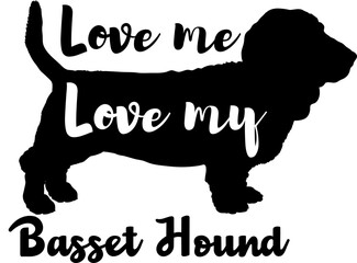 Basset Hound.svg dog silhouette, dog, dog breeds, logo, vector, love me love my dog, silhouette, i love my dog, animal, illustration, icon, sign, design, black, symbol, pet, love 