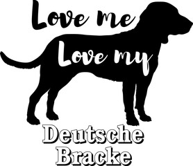 Deutsche Bracke.svg dog silhouette, dog, dog breeds, logo, vector, love me love my dog, silhouette, i love my dog, animal, illustration, icon, sign, design, black, symbol, pet, love 