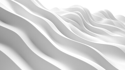 Naklejka premium Sleek wavy lines flowing across crisp white modern background designs