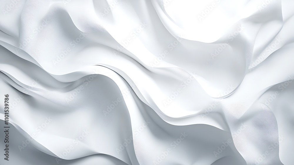 Wall mural sophisticated abstract design with pure white background image