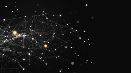 Abstract business connection of lines from nodes It is connected to endless nodes and represents the innovation of communication in the network.

