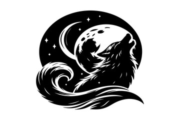 The Roaring Wolf black-and-white image for illustration.