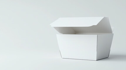 A paper food box mockup