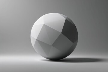 3D Geometric Abstract Sphere on Minimalist Gradient Background