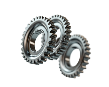 a group of gears on a white background